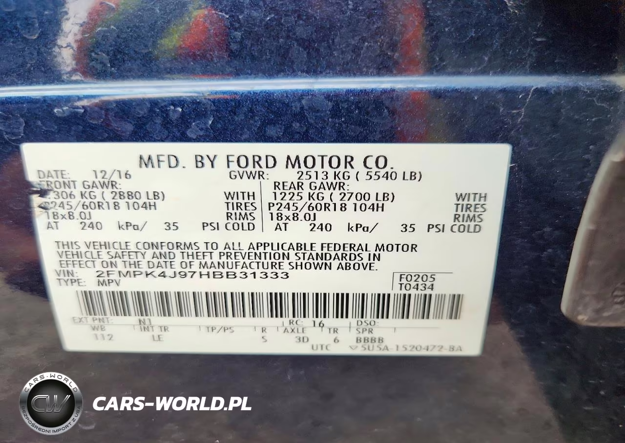 2017 Ford Edge Sel VIN:2FMPK4J97HBB31333 - 13