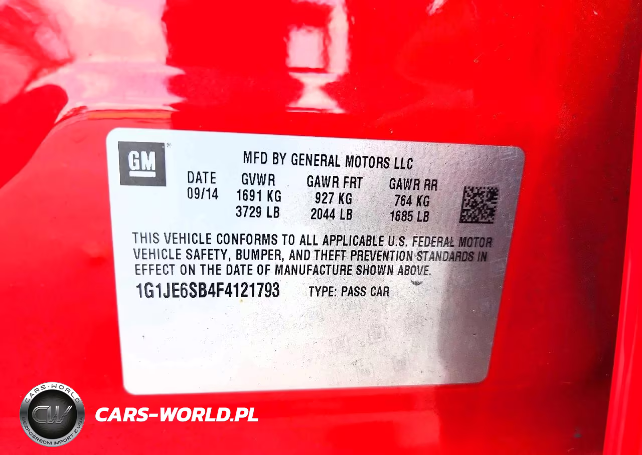 2015 Chevrolet Sonic Ltz VIN:1G1JE6SB4F4121793 - 12