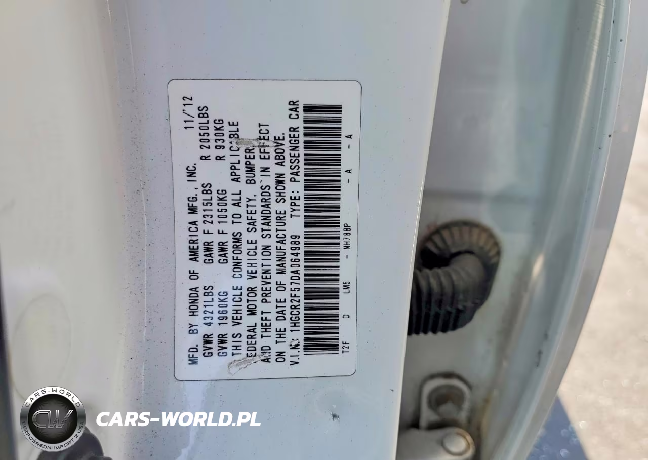 2013 Honda Accord Sport VIN:1HGCR2F57DA064989 - 12