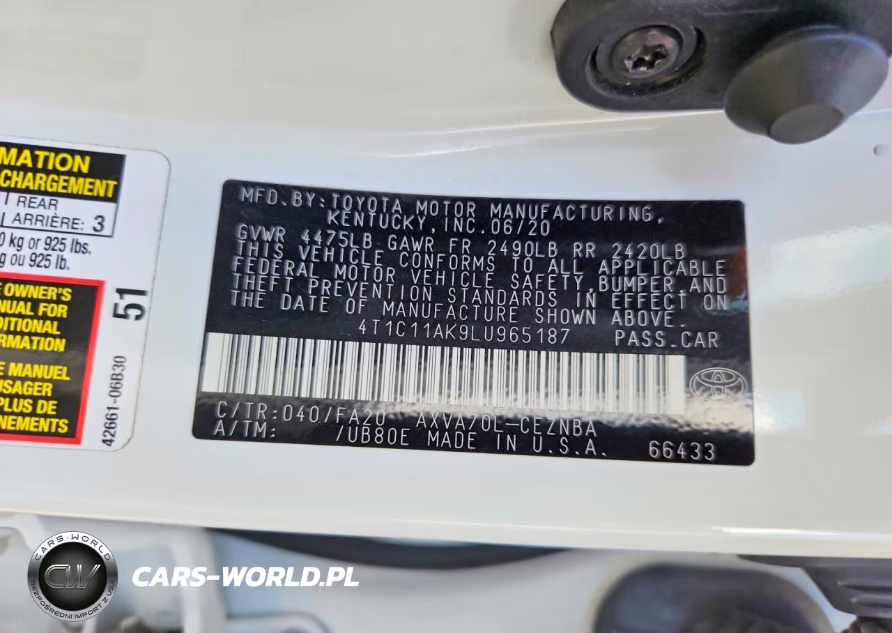 2020 Toyota Camry Le VIN:4T1C11AK9LU965187 - 22