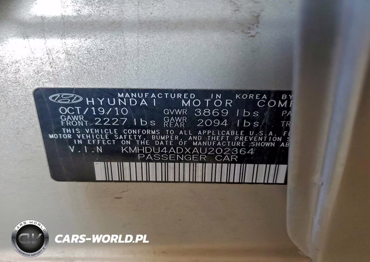 2010 Hyundai Elantra Blue VIN:KMHDU4ADXAU202364 - 12