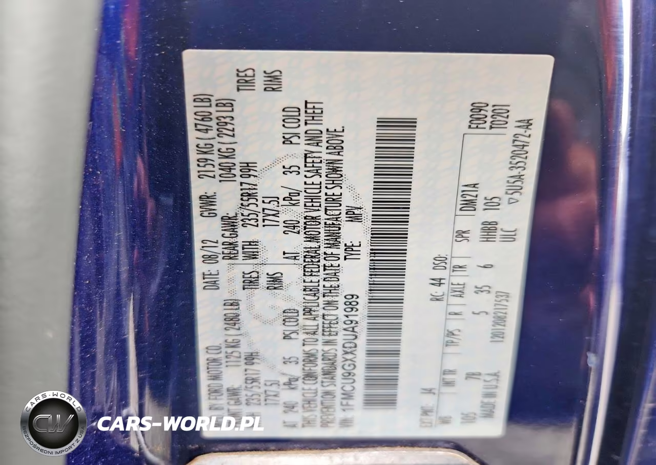 2013 Ford Escape Se VIN:1FMCU9GXXDUA91989 - 13