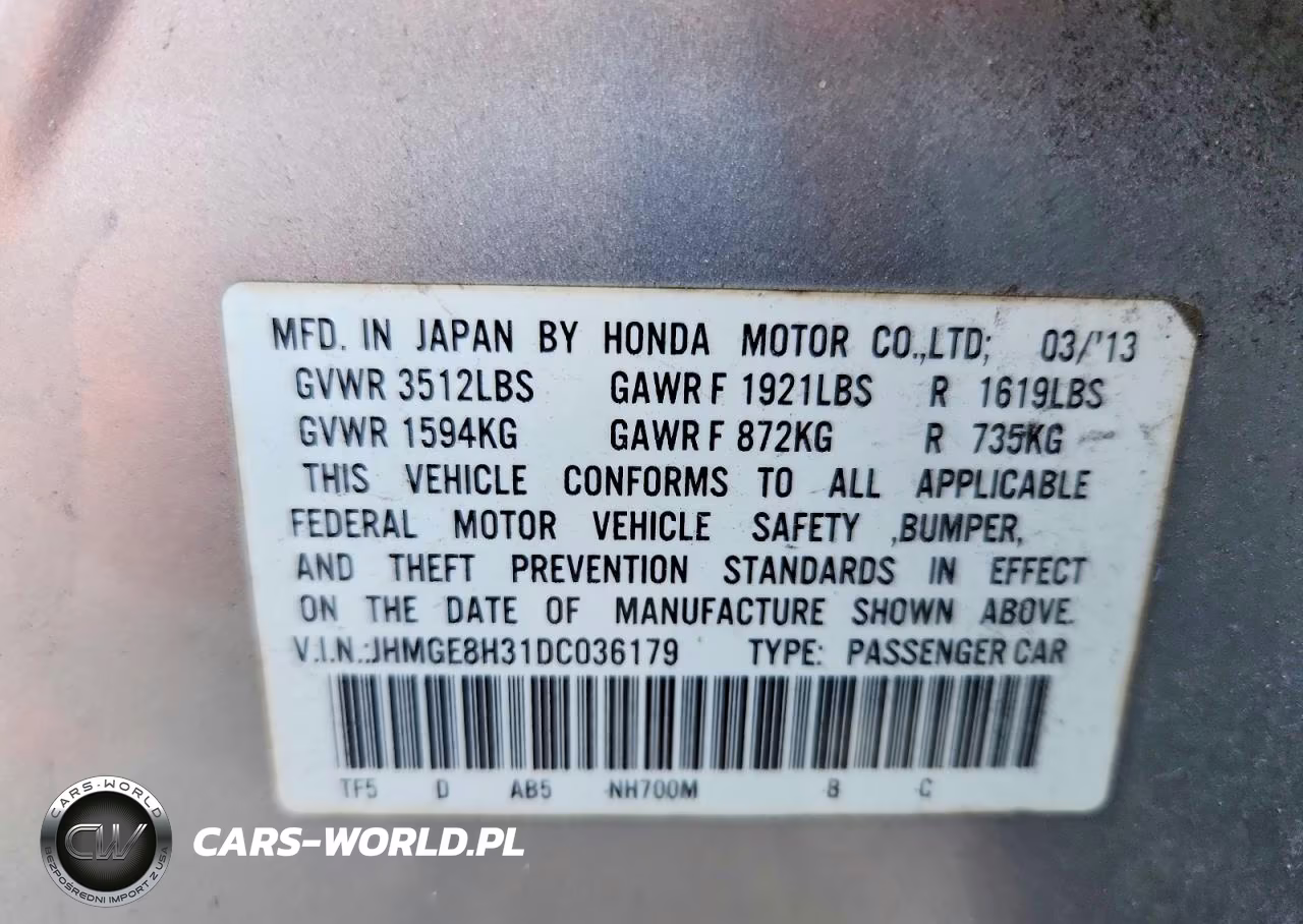 2013 Honda Fit VIN:JHMGE8H31DC036179 - 12