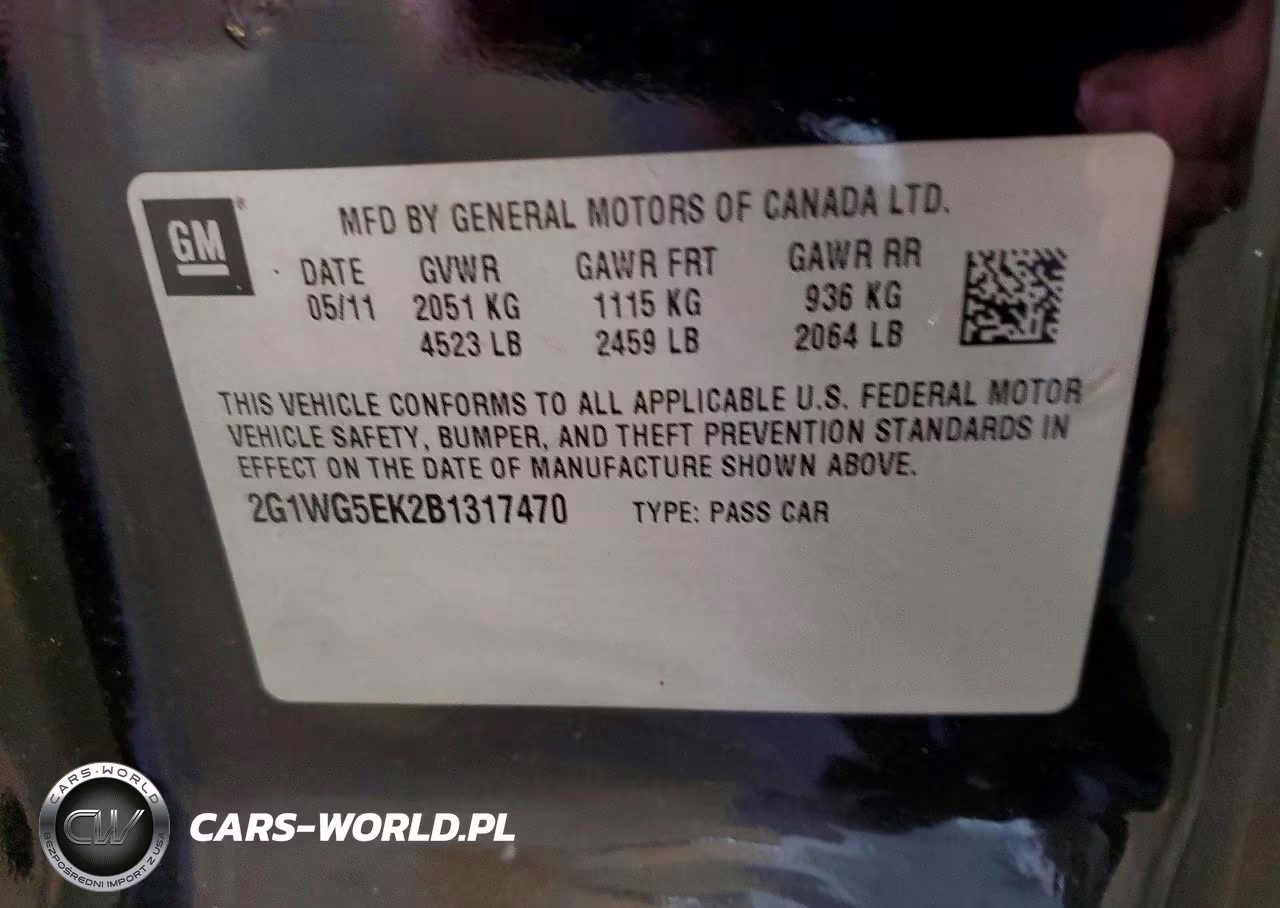 2011 Chevrolet Impala Lt VIN:2G1WG5EK2B1317470 - 12