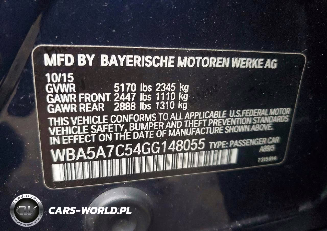 2016 BMW 528 Xi VIN:WBA5A7C54GG148055 - 12