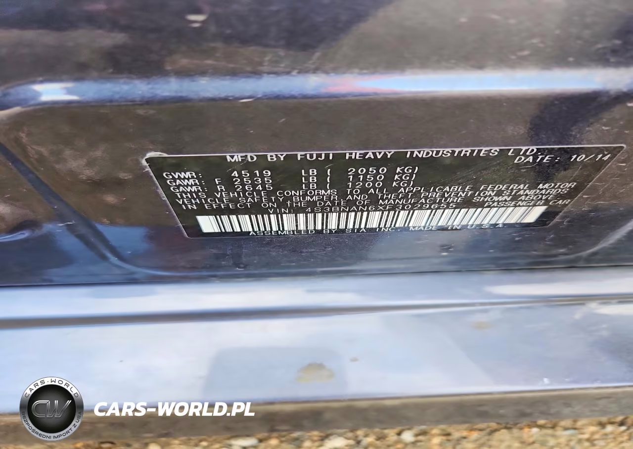 2015 Subaru Legacy 2.5I Limited VIN:4S3BNAN6XF3029655 - 12
