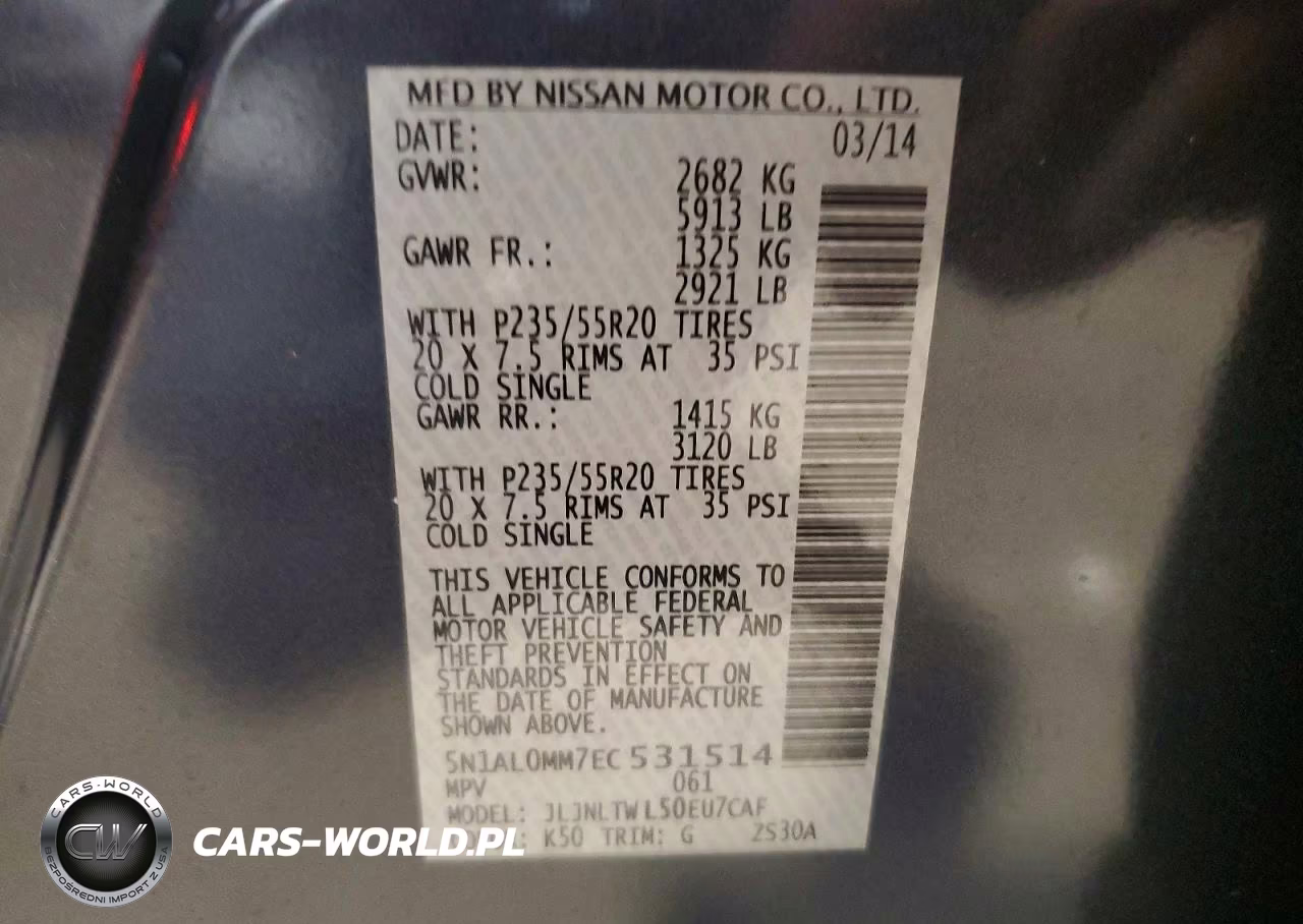 2014 Infiniti Qx60 Base VIN:5N1AL0MM7EC531514 - 13