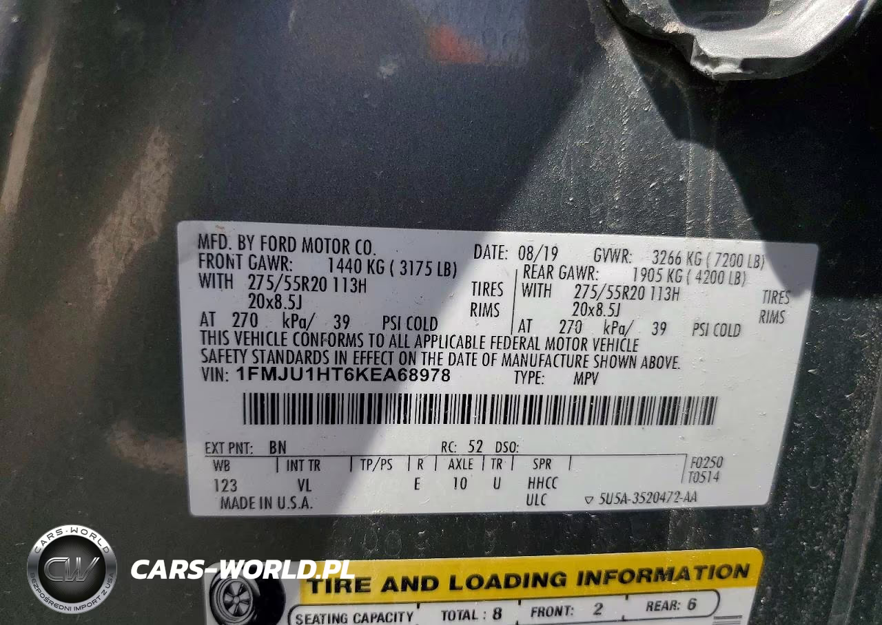 2019 Ford Expedition Xlt VIN:1FMJU1HT6KEA68978 - 13
