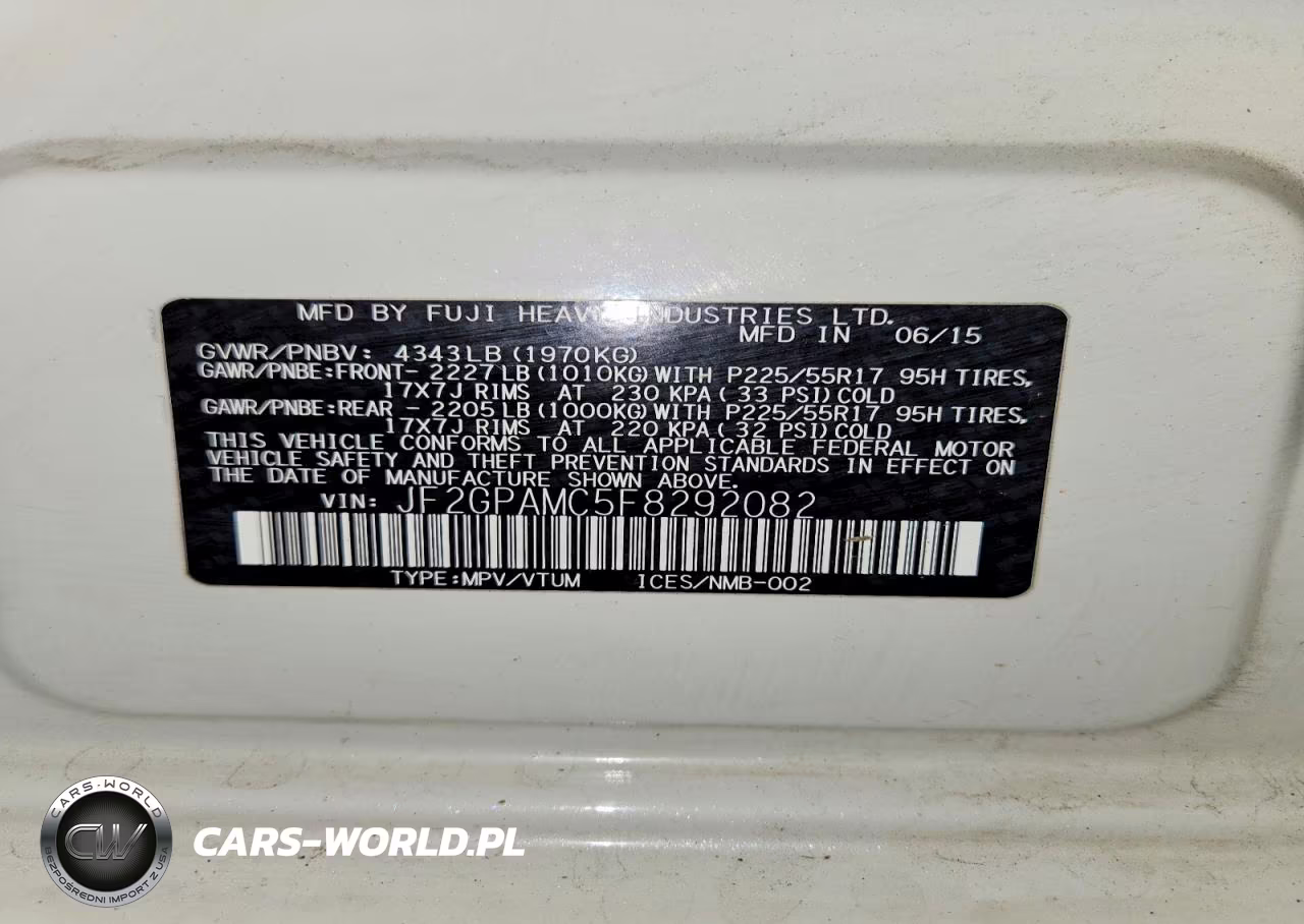 2015 Subaru Xv Crosstrek 2.0 Limited VIN:JF2GPAMC5F8292082 - 14