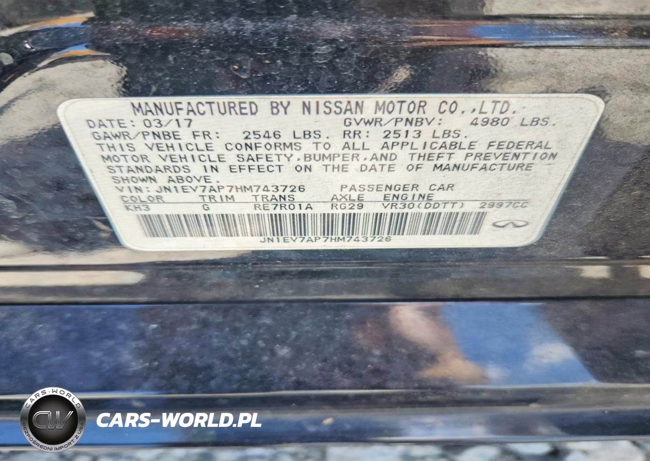 2017 Infiniti Q50 3.0T Premium VIN:JN1EV7AP7HM743726 - 12