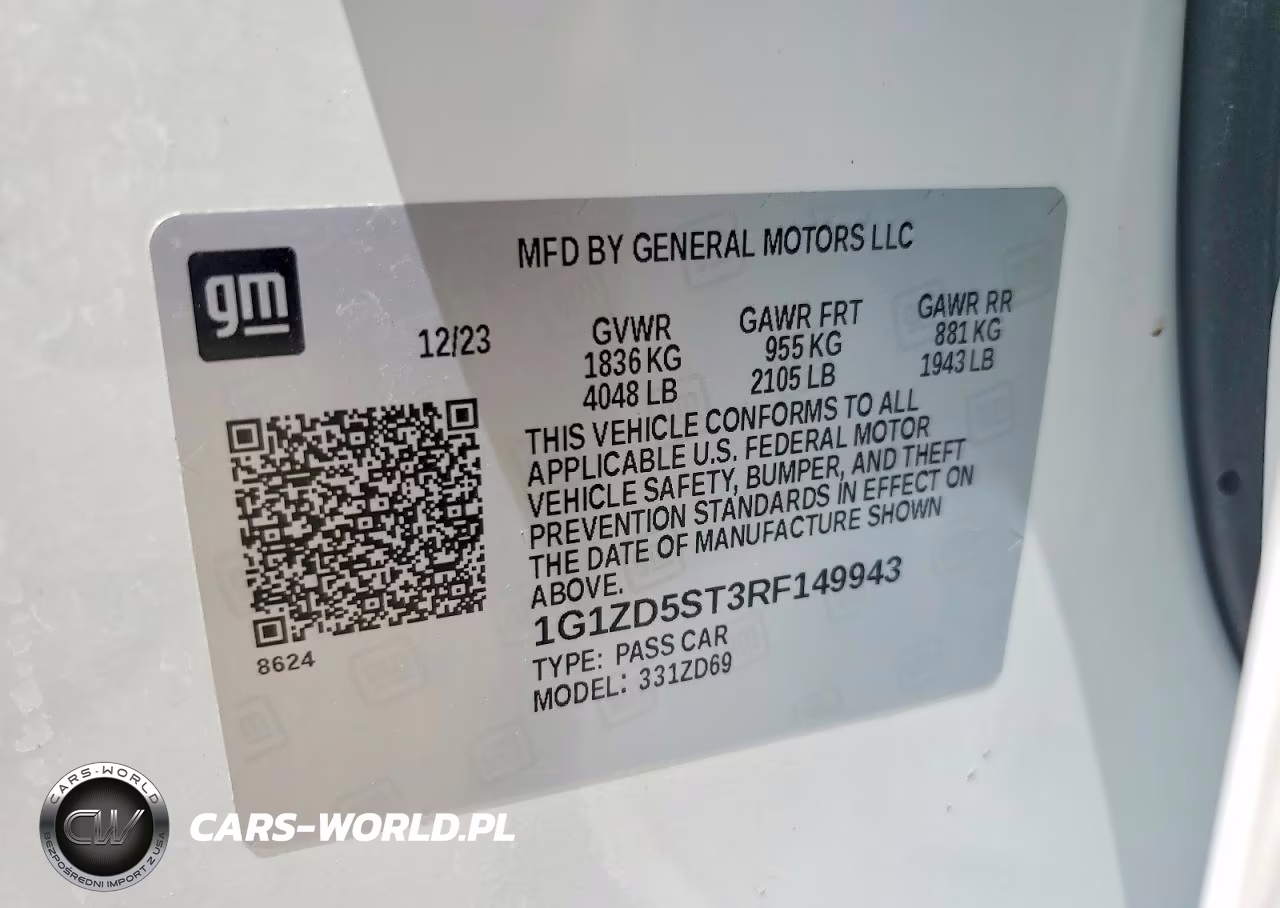 2024 Chevrolet Malibu Lt VIN:1G1ZD5ST3RF149943 - 12