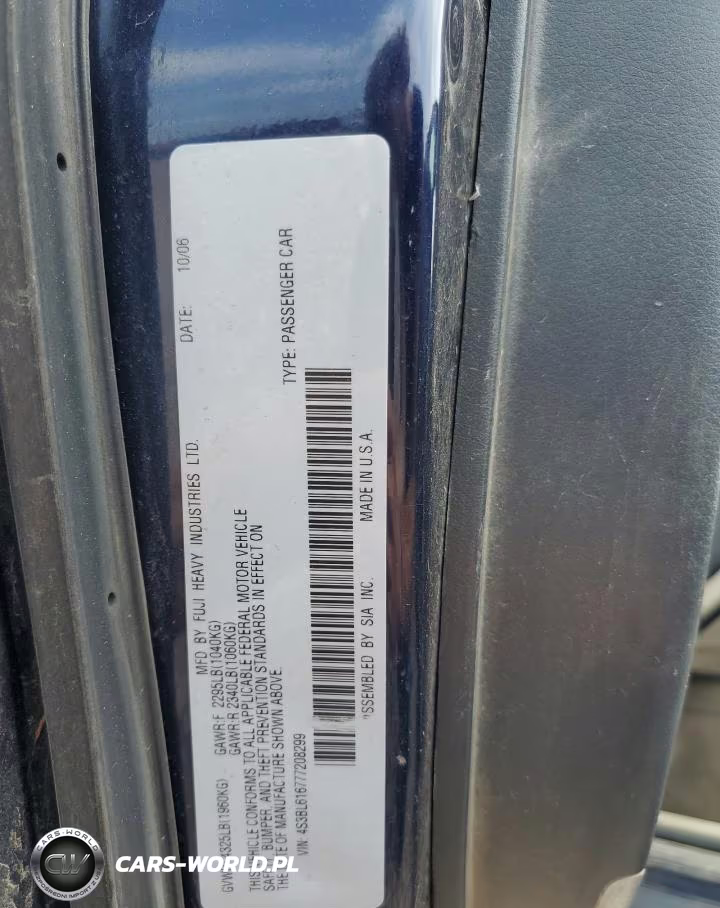 2007 Subaru Legacy 2.5I VIN:4S3BL616777208299 - 12