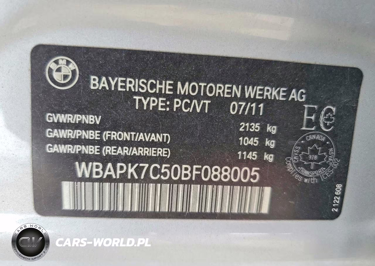 2011 BMW 328 Xi VIN:WBAPK7C50BF088005 - 12