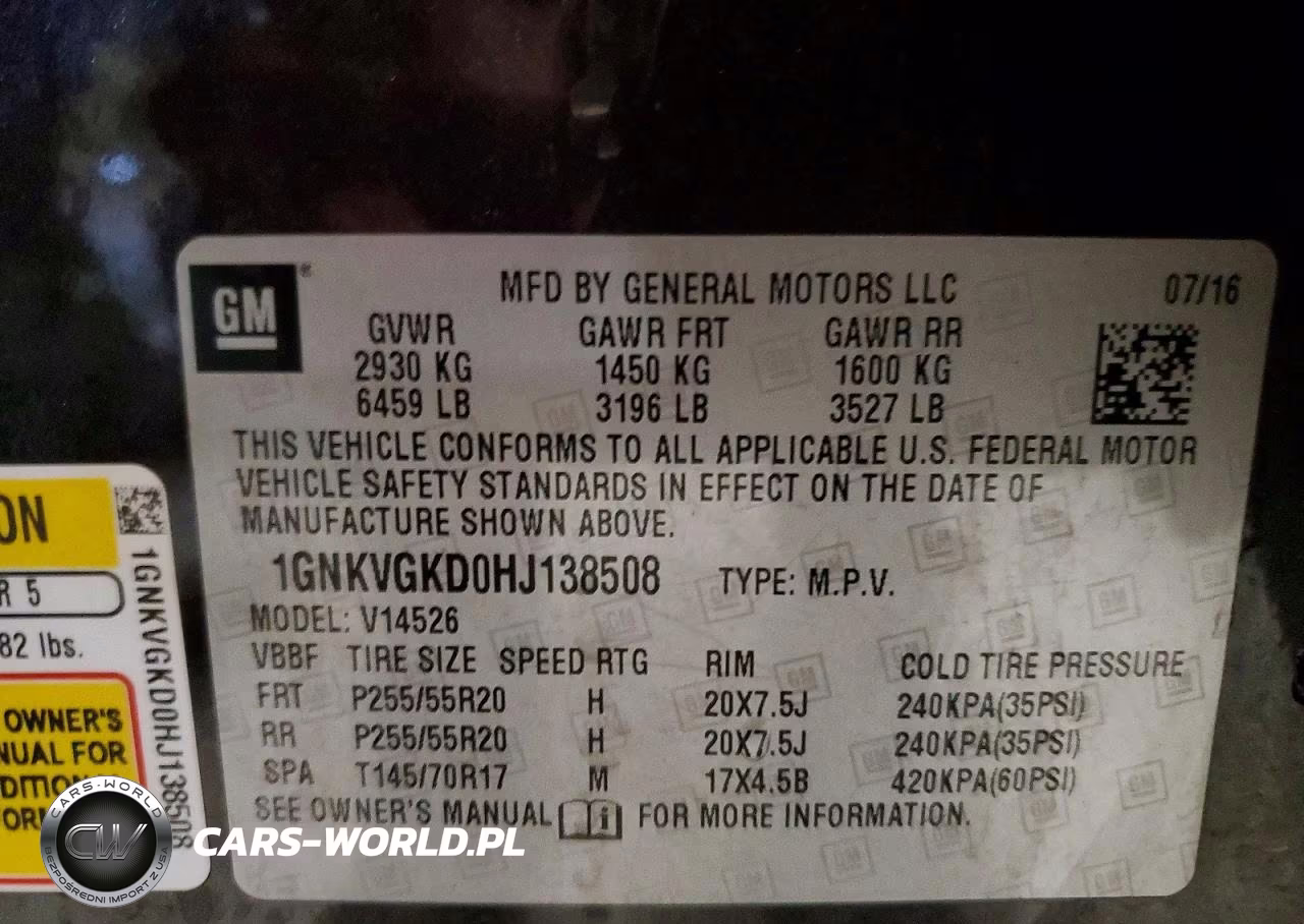 2017 Chevrolet Traverse Lt VIN:1GNKVGKD0HJ138508 - 13