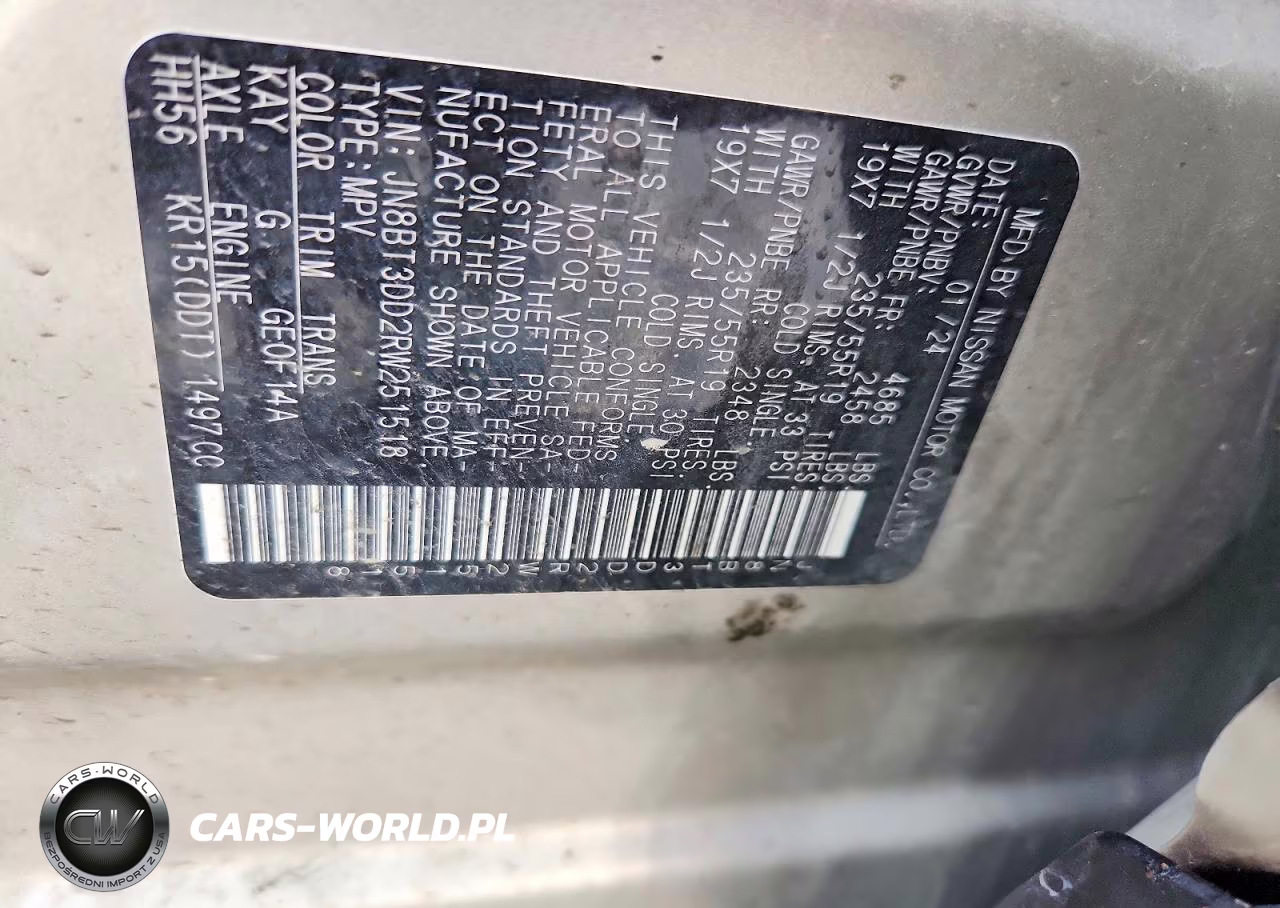 2024 Nissan Rogue Platinum VIN:JN8BT3DD2RW251518 - 13
