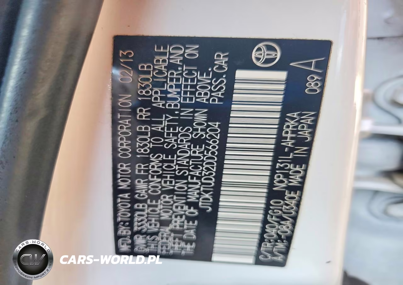 2013 Toyota Yaris 5-Door Le VIN:JTDKTUD32DD566204 - 12