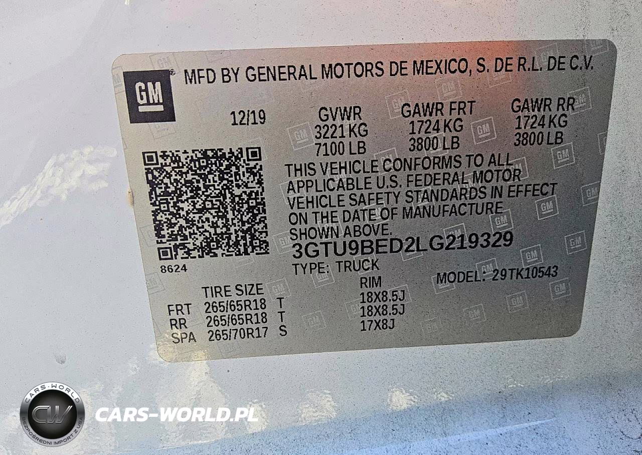 2020 GMC Sierra K1500 Sle VIN:3GTU9BED2LG219329 - 12