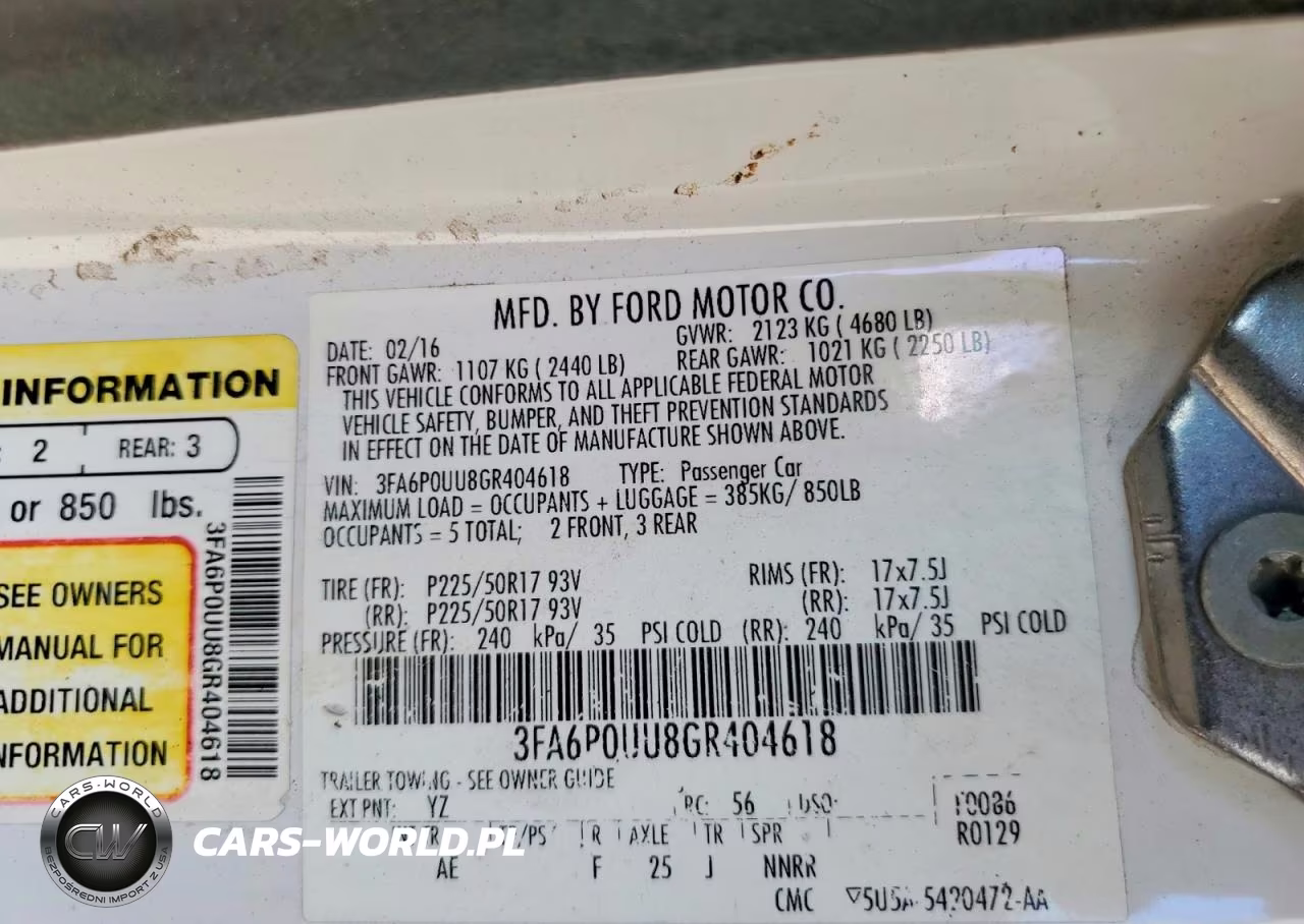 2016 Ford Fusion S Hybrid VIN:3FA6P0UU8GR404618 - 12