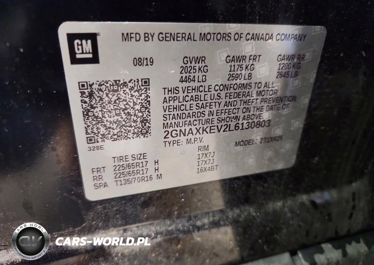 2020 Chevrolet Equinox Lt VIN:2GNAXKEV2L6130803 - 14