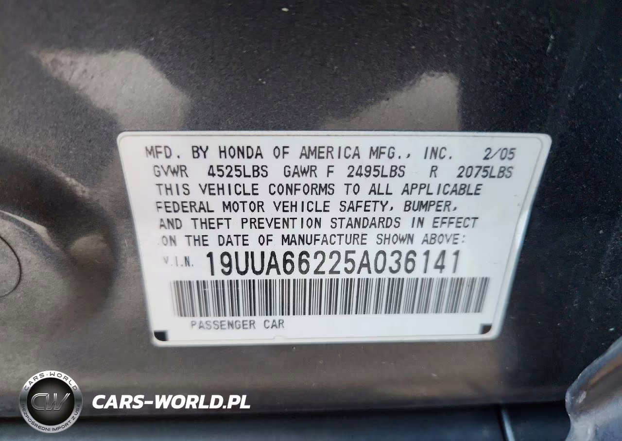 2005 Acura Tl VIN:19UUA66225A036141 - 12