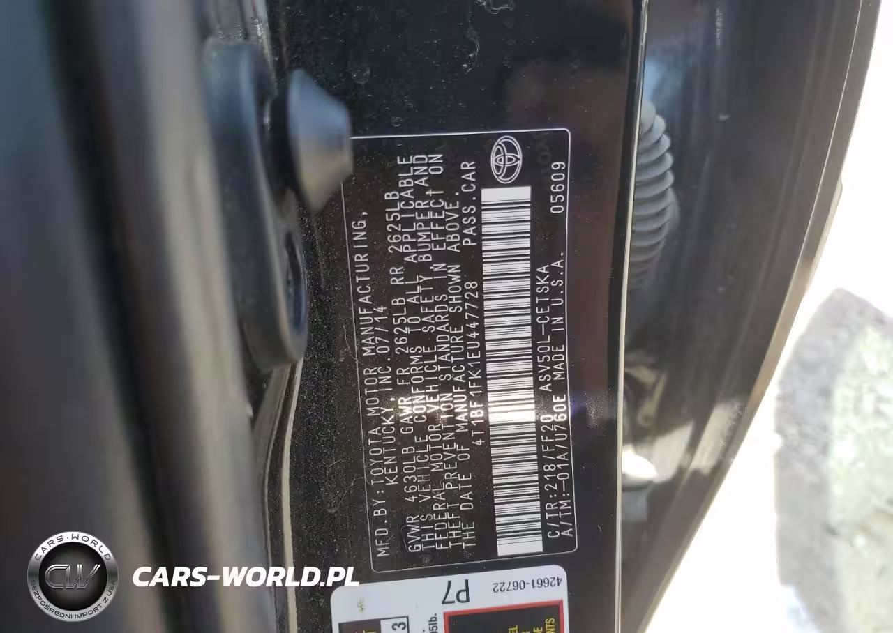 2014 Toyota Camry L VIN:4T1BF1FK1EU447728 - 12