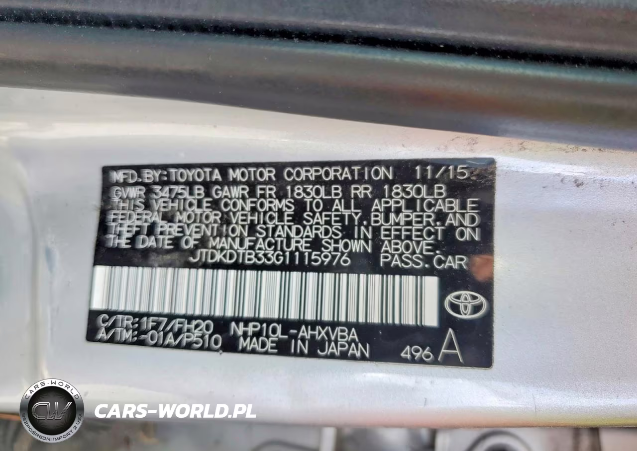 2016 Toyota Prius C One VIN:JTDKDTB33G1115976 - 12