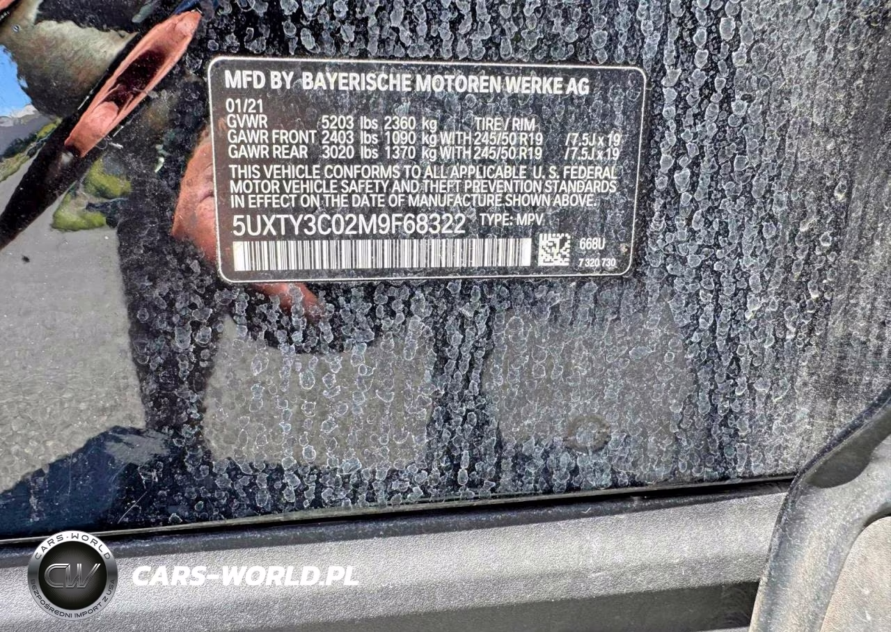 2021 BMW X3 Sdrive30I VIN:5UXTY3C02M9F68322 - 13