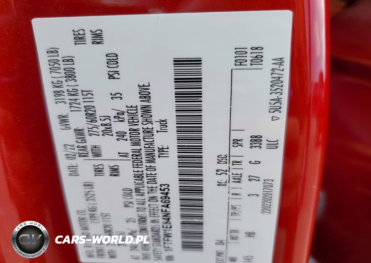 2022 Ford F150 Supercrew VIN:1FTFW1E84NFA69453 - 12
