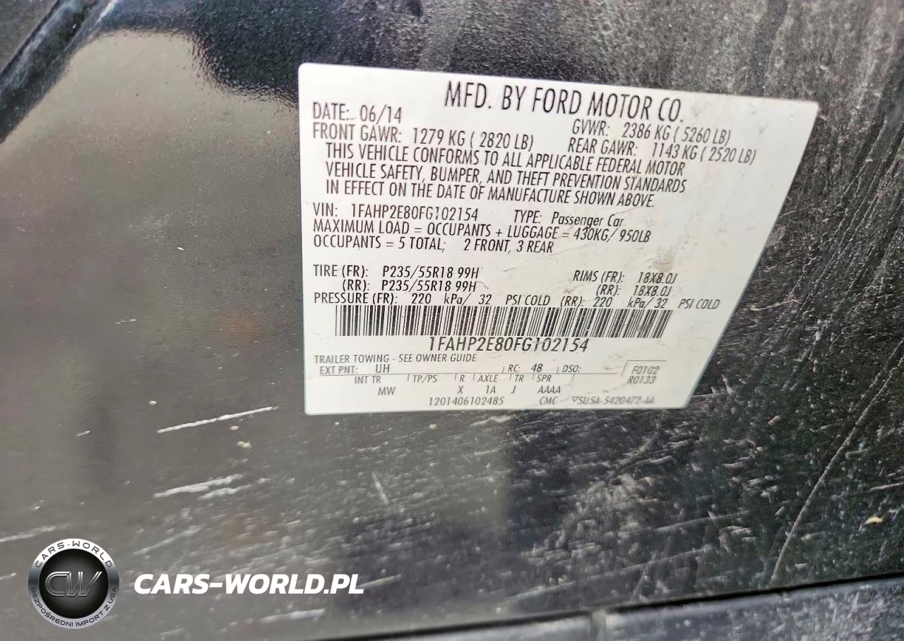 2015 Ford Taurus Sel VIN:1FAHP2E80FG102154 - 12