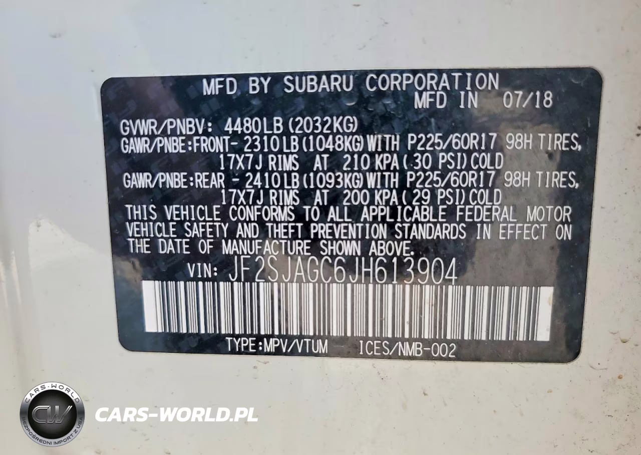 2018 Subaru Forester 2.5I Premium VIN:JF2SJAGC6JH613904 - 13