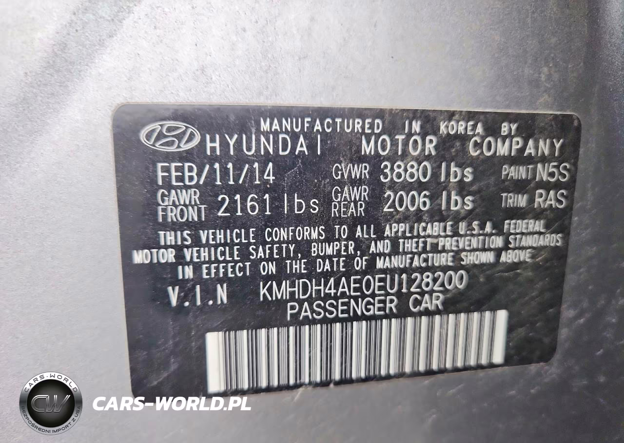 2014 Hyundai Elantra Se VIN:KMHDH4AE0EU128200 - 12