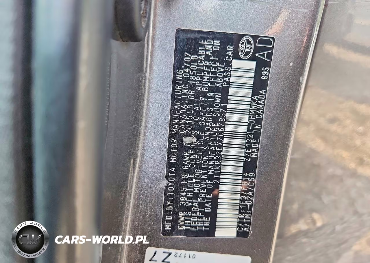 2007 Toyota Matrix Xr VIN:2T1KR32EX7C678571 - 12
