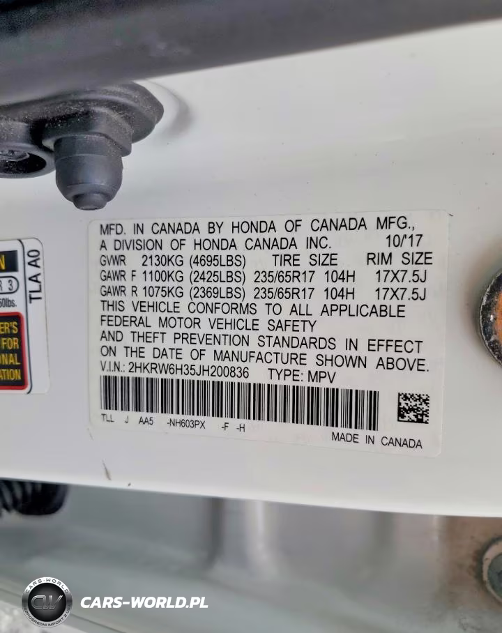 2018 Honda Cr-V Lx VIN:2HKRW6H35JH200836 - 13