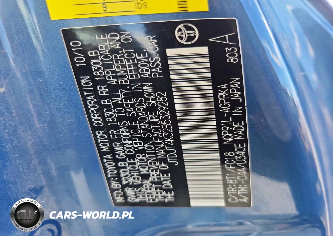2011 Toyota Yaris Base VIN:JTDJT4K32B5329282 - 12