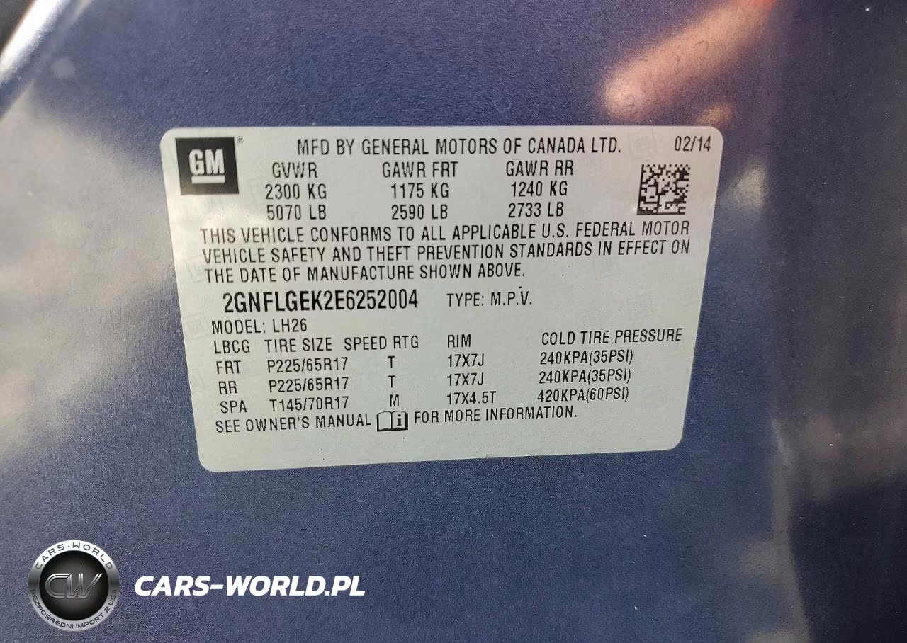 2014 Chevrolet Equinox Lt VIN:2GNFLGEK2E6252004 - 13