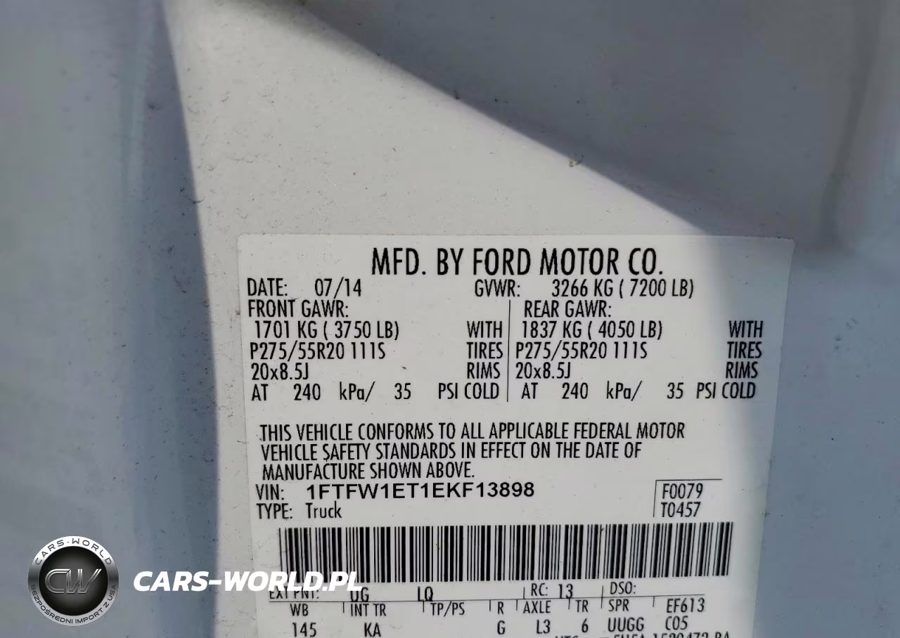 2014 Ford F150 Supercrew VIN:1FTFW1ET1EKF13898 - 12