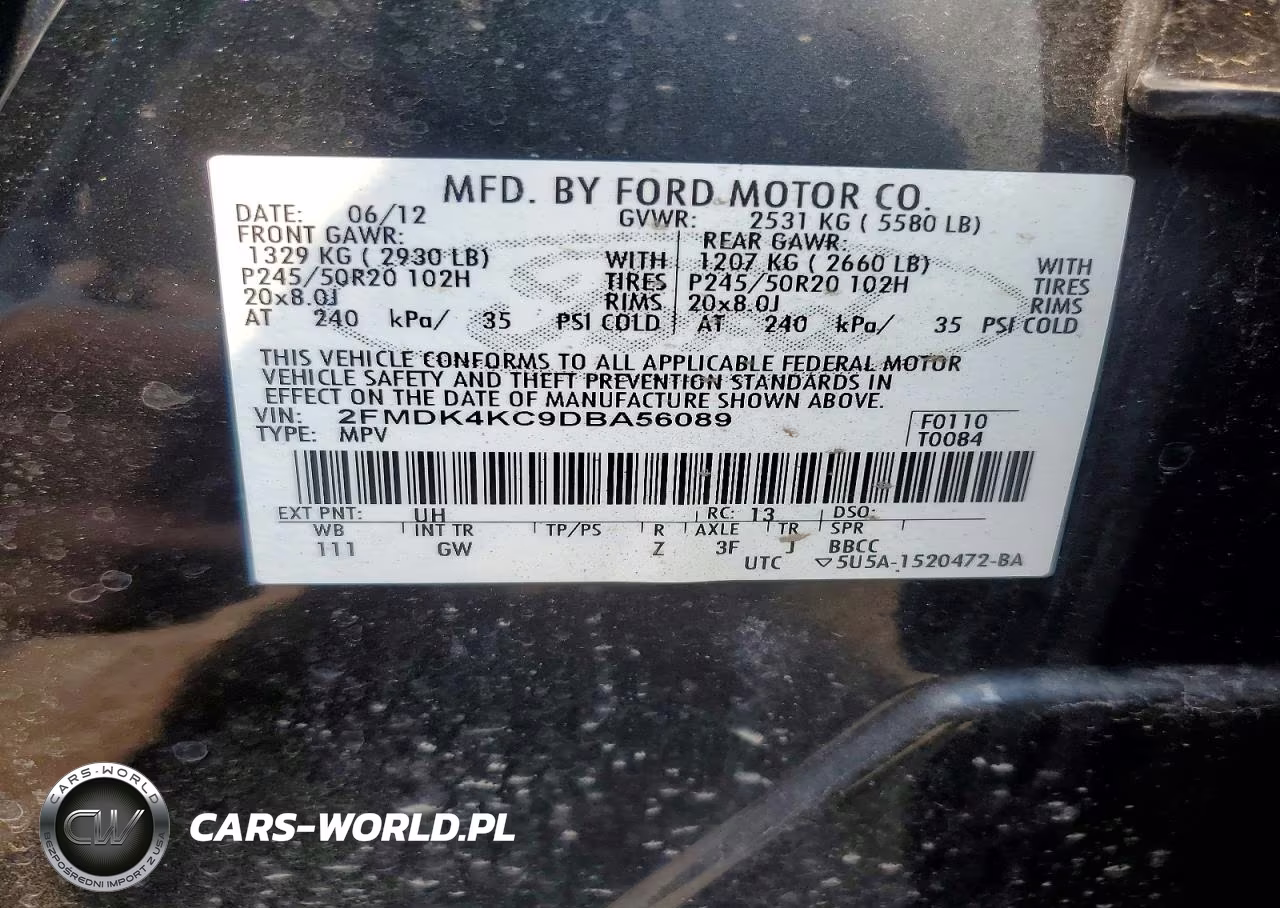 2013 Ford Edge Limited VIN:2FMDK4KC9DBA56089 - 13