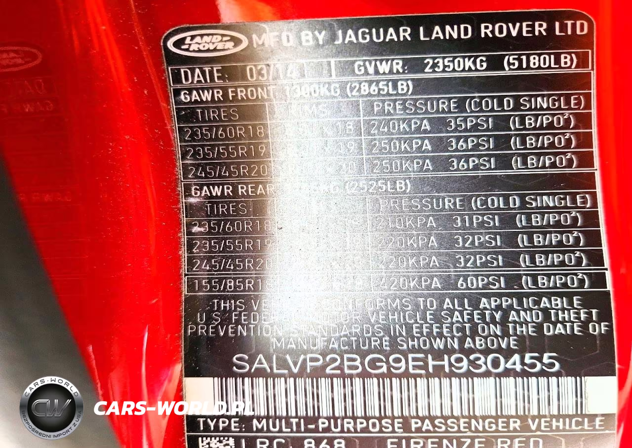 2014 Land Rover Range Rover Evoque Pure Plus VIN:SALVP2BG9EH930455 - 13