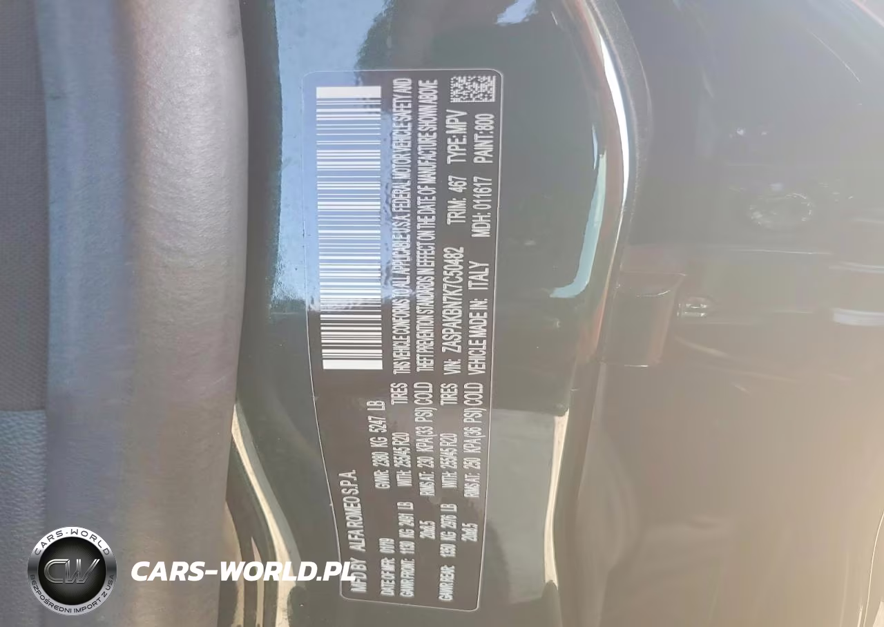2019 Alfa Romeo Stelvio Ti VIN:ZASPAKBN7K7C50482 - 13