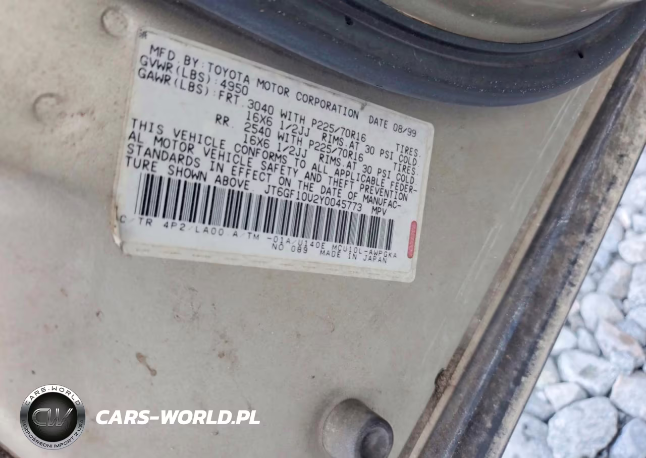 2000 Lexus Rx 300 VIN:JT6GF10U2Y0045773 - 13