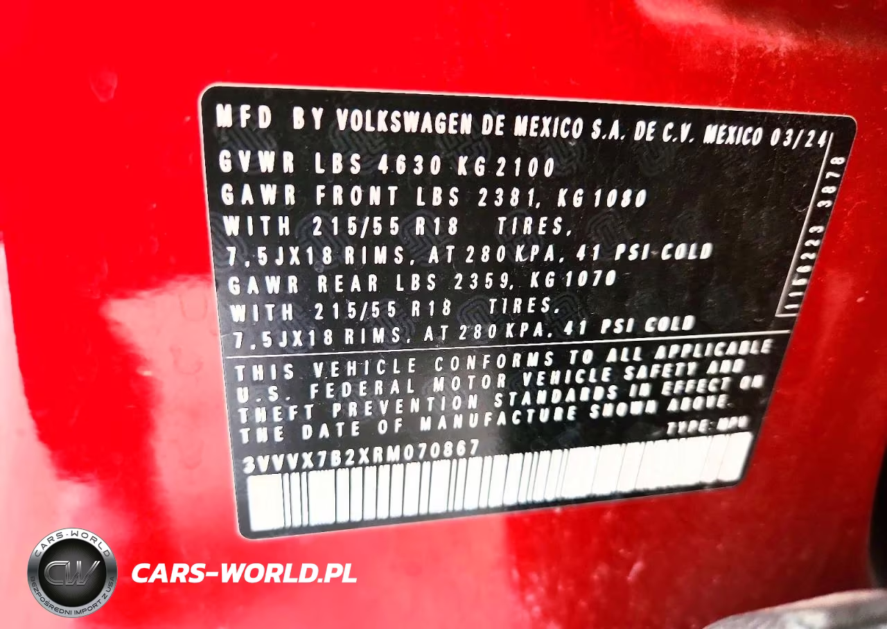 2024 Volkswagen Taos Se VIN:3VVVX7B2XRM070867 - 12