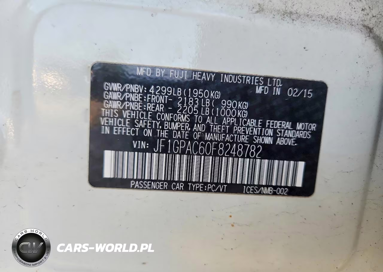 2015 Subaru Impreza Premium VIN:JF1GPAC60F8248782 - 12