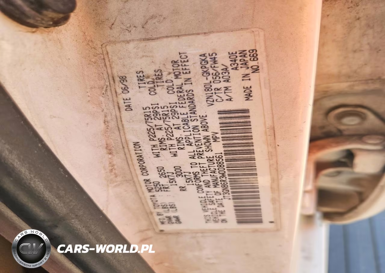 1998 Toyota 4Runner Sr5 VIN:JT3GN86R3W0088561 - 12
