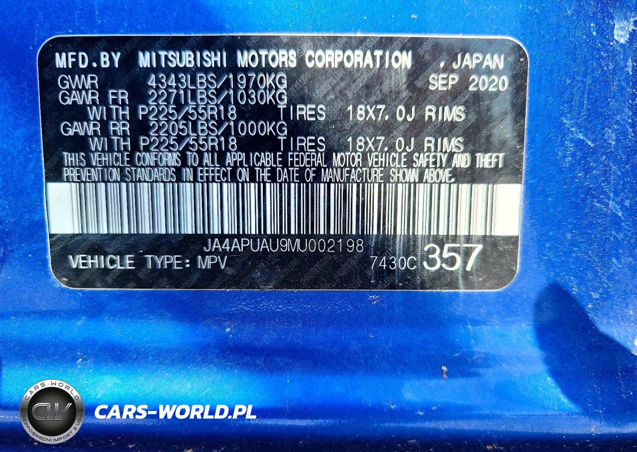 2021 Mitsubishi Outlander Sport Es VIN:JA4APUAU9MU002198 - 14