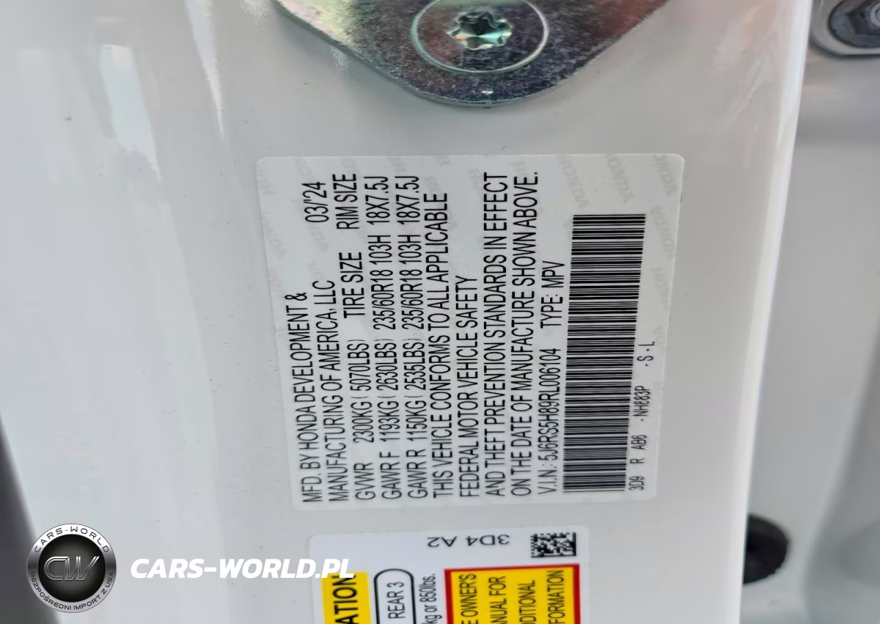 2024 Honda Cr-V Sport-L VIN:5J6RS5H89RL006104 - 13