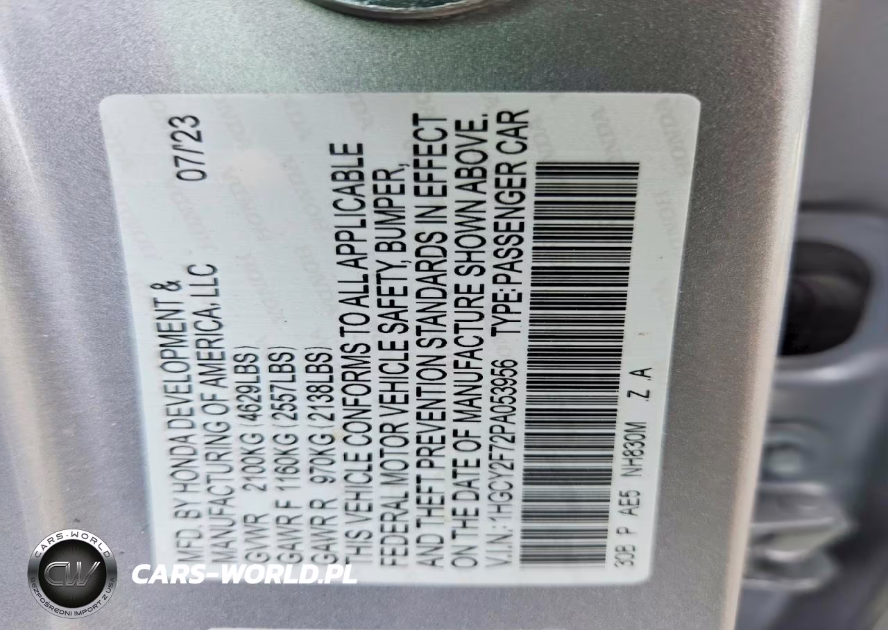 2023 Honda Accord Hybrid Sport-L VIN:1HGCY2F72PA053956 - 12