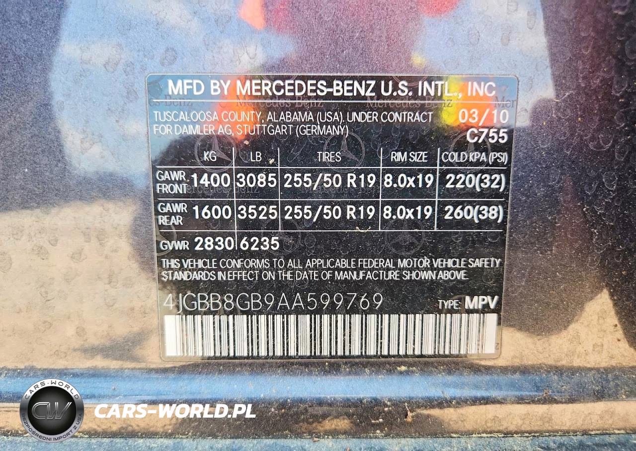 2010 Mercedes-Benz Ml 350 4Matic VIN:4JGBB8GB9AA599769 - 13