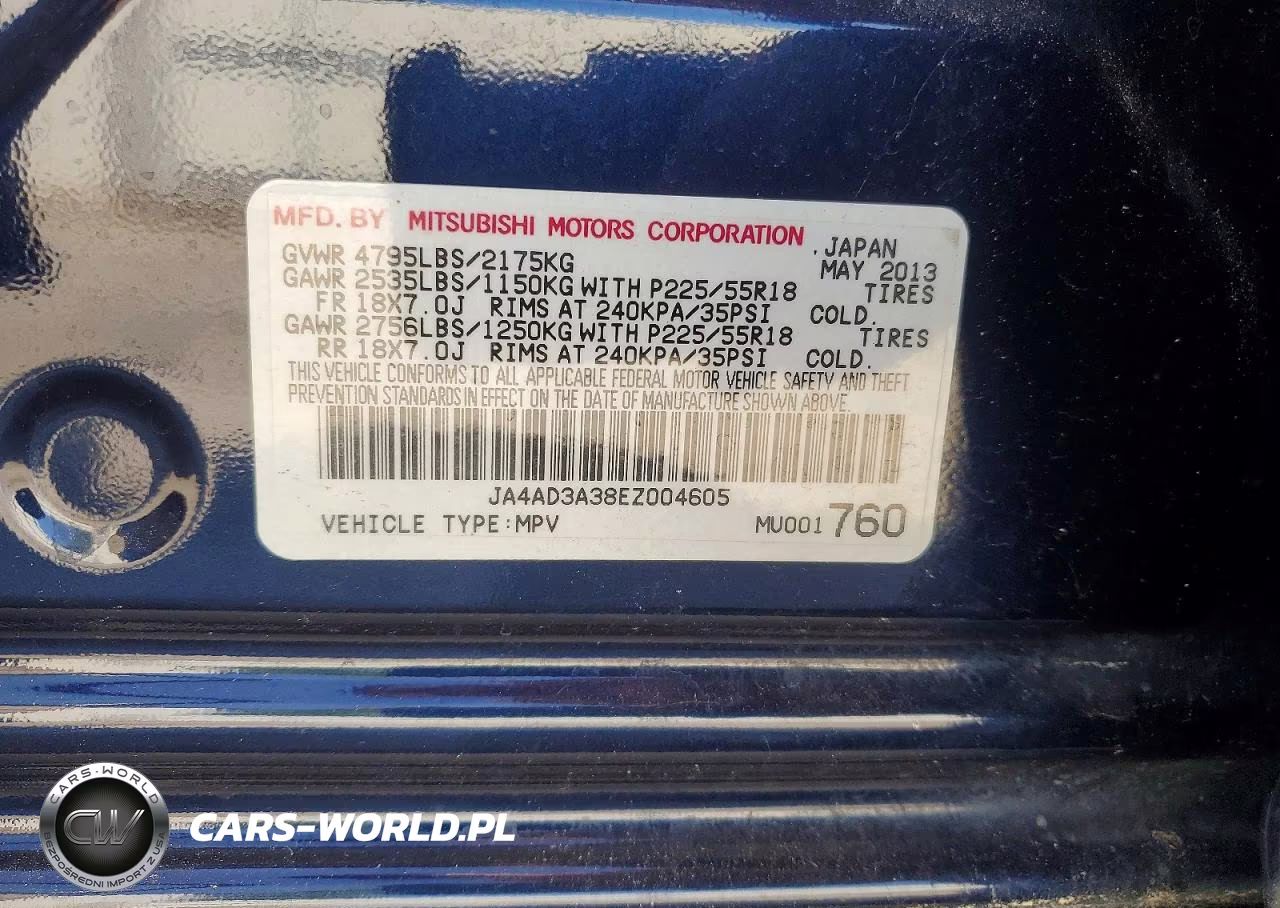2014 Mitsubishi Outlander Se VIN:JA4AD3A38EZ004605 - 13