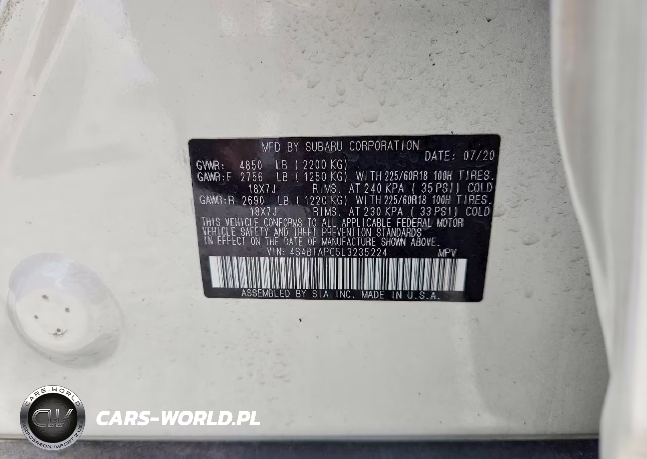 2020 Subaru Outback Touring VIN:4S4BTAPC5L3235224 - 13