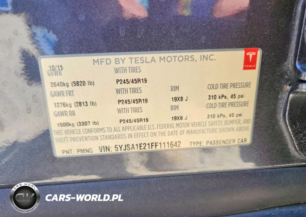 2015 Tesla Model S VIN:5YJSA1E21FF111642 - 12